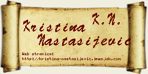 Kristina Nastasijević vizit kartica